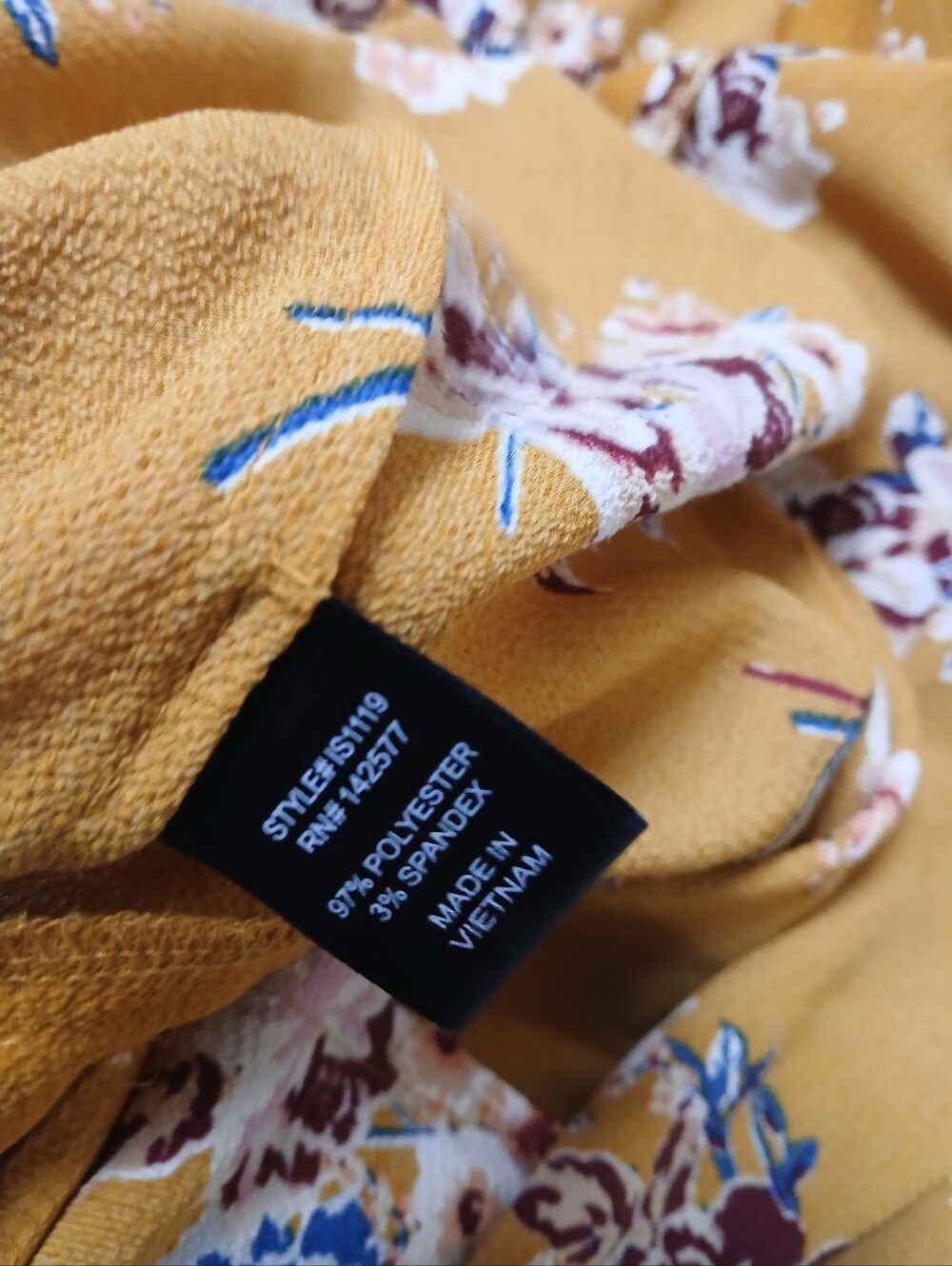 iris Mustard Floral Ruffle Midi Skirt - Picture 9 of 10